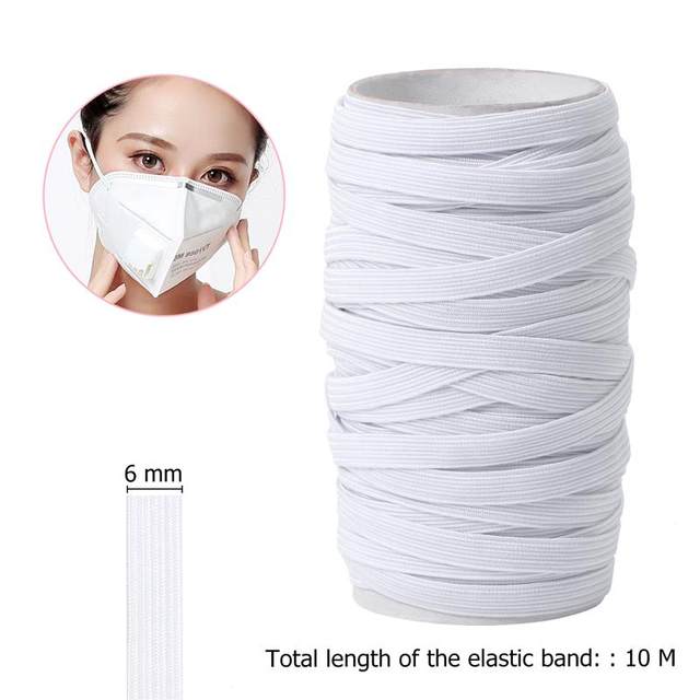 5/10Meter 3/6/8/10/12MM Sewing Elastic band White Black Polyester Rubber  Elastic Cord for Clothes Garment Sewing Accessories 5z - AliExpress